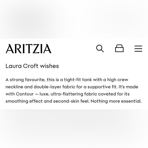 BNWT Aritzia contour muscle tank in “dew blue” size small. - Picture 5 of 7